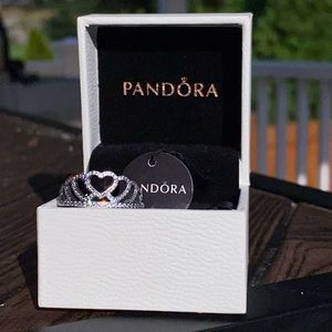 PANDORA Hearts Tiara Ring Size 8